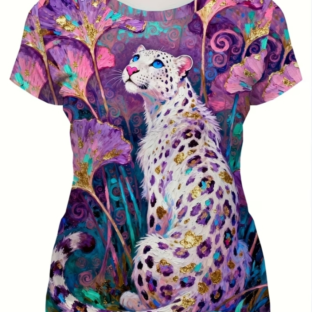 Colorful Leopard Print Women's Top